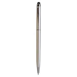 ON™ Plastic twist pen with touchscreen rubber tip and metal clip