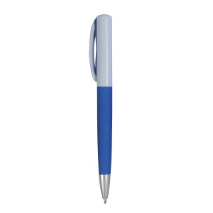 ON™ Plastic twist pen with rubberised coloured grip