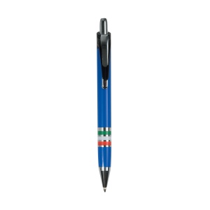 ON™ Plastic snap pen with three-colour grip (Italian, French or Spanish flag), jumbo refill
