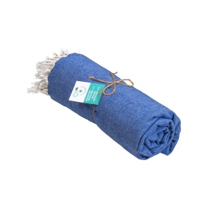 ON™ Recycled cotton fringed beach towel, size 90x170 cm
