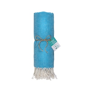 ON™ Recycled cotton fringed beach towel, size 90x170 cm
