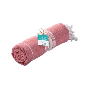 ON™ Recycled cotton fringed beach towel