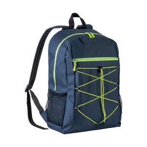ON™ 600D polyester 4-pocket backpack (two mesh side pockets). Padded straps and back