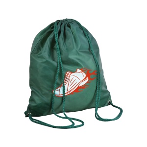 ON™ 210T polyester backpack with drawstring closure and reinforced corners