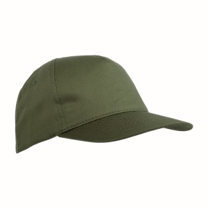 ON™ Cotton 5-panel cap with 2 mm-thick visor, embroidered eyelets and adjustable velcro strap