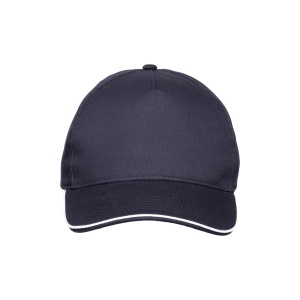 ON™ Cotton 5-panel baseball cap, contrasting sandwich visor Velcro closure