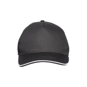 ON™ Cotton 5-panel baseball cap, contrasting sandwich visor Velcro closure