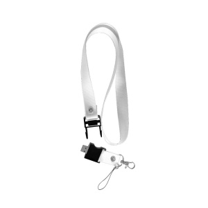 ON™ 4 GB pen drive with lanyard and snap hook. Upload on request with delivery in 2 weeks