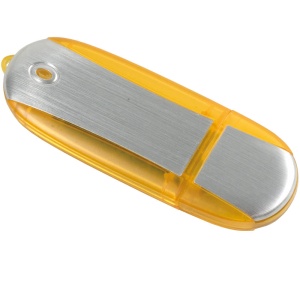 ON™ 4 GB silver ABS pen drive with transparent coloured edges. Upload on request