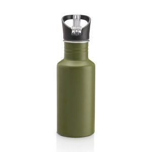 ON™ Aluminium sport bottle with straw (600 ml)