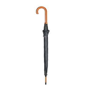 ON™ Automatic umbrella with wood shaft, ferrule and handle