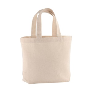 ON 120 g/m2 cotton shopping bag, short handles and bottom gusset