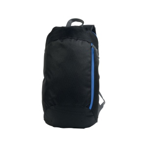 ON Black 600D polyester backpack with 2 pockets and coloured zips. Padded straps and back - Img 9