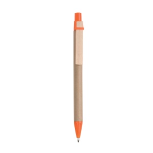 ON Cardboard snap pen with wooden clip