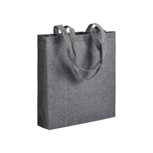 ON Geantă de cumpărături din bumbac reciclat 150 g/m2, efect melanj, mânere lungi și clin - Img 8