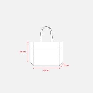 ON Geantă din iută cu interior din PVC, clin, mânere lungi și buzunar exterior - Img 7