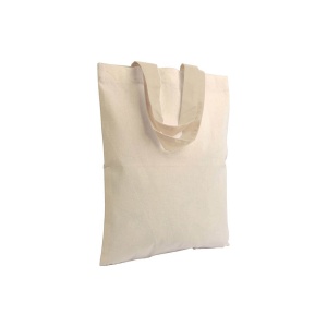ON Geantă mini de cumpărături din bumbac natural 135 g/m2 cu mânere scurte colorate