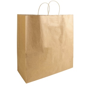 ON Hârtie 100% reciclată 100 gr/m2, sacoșă de cumpărături cu guesset