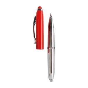 ON Mini silver plastic pen with metal lid and clip, light and touchscreen rubber tip - Img 8