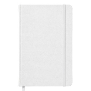 ON Notebook with hard cover in R-PET. Elastic closure band and satin ribbon bookmark - Img 5