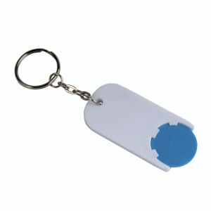 ON Plastic key ring with shopping trolley token