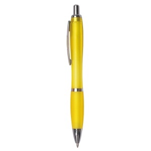 ON Plastic snap pen with coloured barrel, matching rubberised grip and metal clip - Img 10