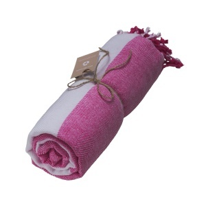 ON Prosop de plajă/Fouta din bumbac reciclat, 180 g/m2, certificat GRS - Img 1
