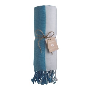ON Prosop de plajă/Fouta din bumbac reciclat, 180 g/m2, certificat GRS - Img 10