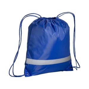 ON Rucsac din poliester 210T cu bandă reflectorizantă, închidere cu șnur și colțuri întărite