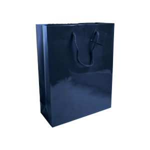 ON Sacoșă de cumpărături din hârtie laminată, 157 g/m2, cu clin și întăritură la bază, mânere tip șnur - Img 3