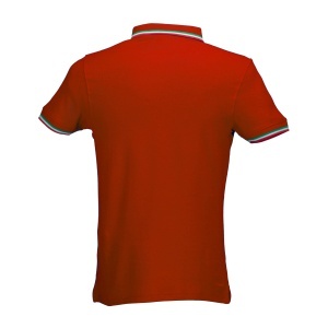 ON Tricou polo cu mânecă scurtă din bumbac piqué 100% (180 g/m2) cu garnituri în trei culori - Img 6