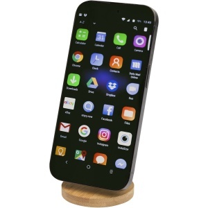PF™ Alcor recycled plastic foldeable magnetic phone stand with bamboo details - Img 1