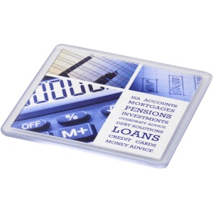 PF™ Ellison square plastic coaster with paper insert
