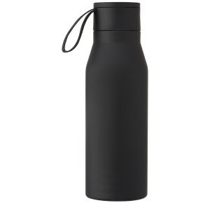PF™ Ljungan 500 ml copper vacuum insulated stainless steel bottle with PU leather strap and lid