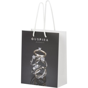PF™ Handmade 170 g/m2 integra paper bag with plastic handles - medium