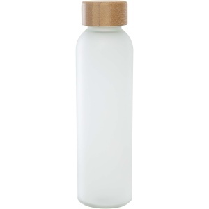 PF Lume 500 ml matte soda lime glass bottle with bamboo lid