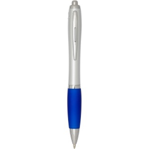 PF Nash RCS recycled plastic ballpoint pen with silver barrel and coloured grip (black ink) - Img 3
