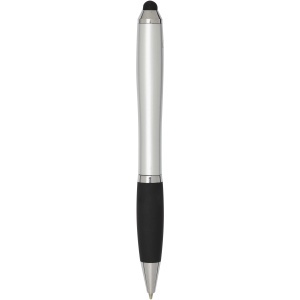 PF Nash RCS recycled plastic stylus ballpoint pen with coloured barrel and black grip (blue ink) - Img 5