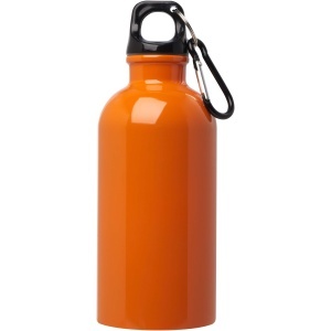 PF Sticlă de apă Oregon 400 ml din oțel inoxidabil cu perete simplu, certificată RCS, cu carabină