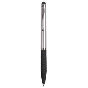 Plastic twist pen with rubberised grip and touchscreen rubber tip - Img 7
