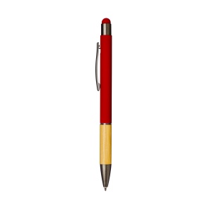 Push button aluminium ball pen with bamboo handle and color touch - Img 12