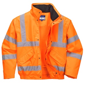 PW Hi-Vis Breathable Rain Bomber Jacket