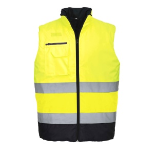 PW Hi-Vis Contrast Bodywarmer