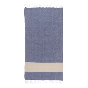 Recycled cotton beach towel 180 g/m2. Melange effect and fringes - Img 11