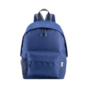 Recycled polyester R-PET backpack with exterior zippered pocket - Img 5