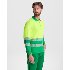 RO TRICOU POLO CU MÂNECI LUNGI CU VIZIBILITATE RIDICATĂ ATRIO - 55% bumbac 45% poliester, 170g/m² - Img 11