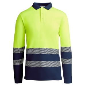 RO TRICOU POLO CU MÂNECI LUNGI CU VIZIBILITATE RIDICATĂ ATRIO - 55% bumbac 45% poliester, 170g/m² - Img 5