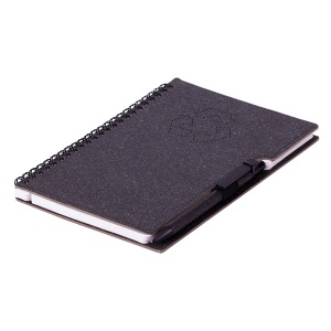 Royal TELDE eco notebook with lined pages and pen