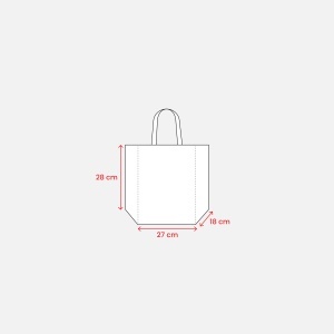 Sacoșă de cumpărături din PP laminată 120 g/m2 pentru sticle (6 sticle), mânere scurte tip panglică - Img 3