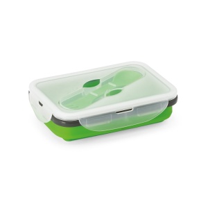 SAFFRON. Cutie prânz. Cutie ermetică retractabilă din silicon și PP 640 mL - Img 1